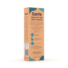 Sanfe Shea Butter Body Razor for Women's Hair Removal-Pack of 3 with New No Cut & Bumps Tech | Safe Titanium Blades | Comfort Grip | Safe For Bikini Area | Instant Pain-Free Hair Removal