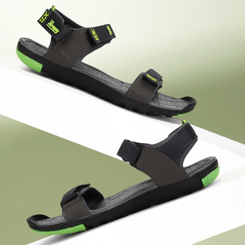 Paragon K1407G Stylish Velcro Sandals for Men | Durable, Comfortable & Lightweight Sandals with Cushioned Soles | Easily Washable | Ideal for Outdoor Use