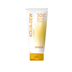 Asaya Aqua Dew Sunscreen SPF 50 PA+++ | UVA/B Light Protection | Blue Light Protect | Dewy | With Rice Extract | No White Cast | Prevents Tanning