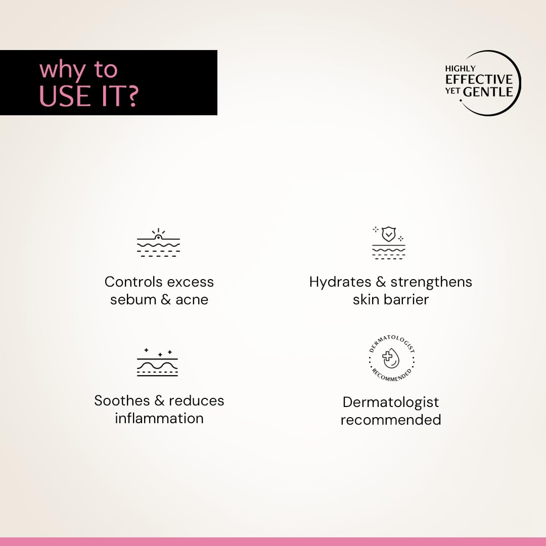 Deconstruct Acne Control Moisturiser For Face with Ectoin & Ceramides for Acne Prone & Oily Skin | Lightweight & Non-Sticky | Soothing & Barrier Repair | Non-Comedogenic | For Men & Women | 50g