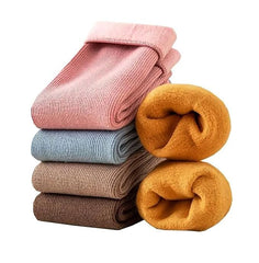 MENLEE Woolen Socks For Women For Winters | Soft Thermal Warm Fur Inside | With Thumb Toe Design (Pack of 4) Assorted Colous (Colour May Vary)