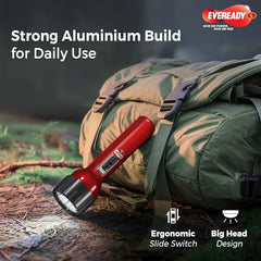 Eveready DL02 Dazzle, 1.5W Emergency Torch, Durable Aluminium Body, Bright White LED Torch, Powered by 3xAA Batteries