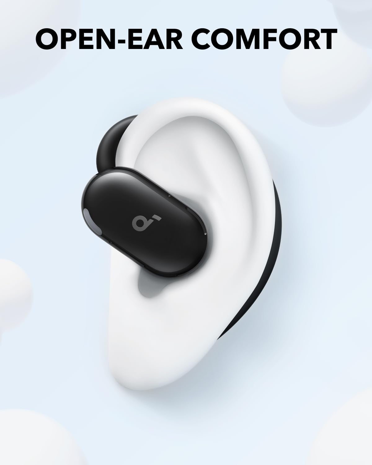 Soundcore V20i by Anker Open-Ear Headphones, Adjustable Ear Hooks, Ultra-Comfort, Snug Fit, Powerful Sound, Clear Calls, IP55, LED Lights, 36H Playtime, Bluetooth 5.4 Earbuds, Multipoint Connection