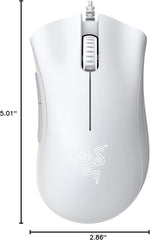 Razer DeathAdder Essential White Edition - 6400 DPI Ergonomic Wired Gaming Mouse - RZ01-03850200-R3M1