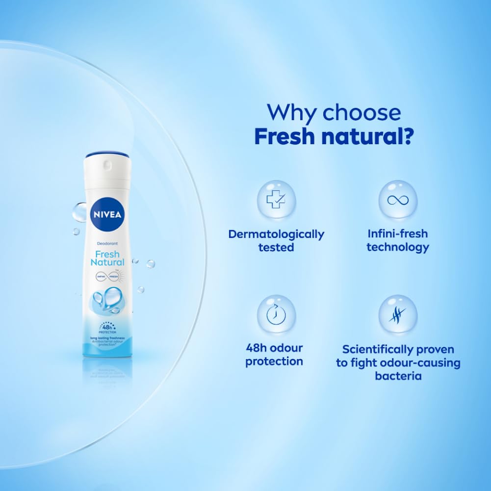 NIVEA Women Fresh Natural Deodorant Spray, 150Ml - Beauty from NIVEA - Shop in Sri Lanka at Arcade.lk