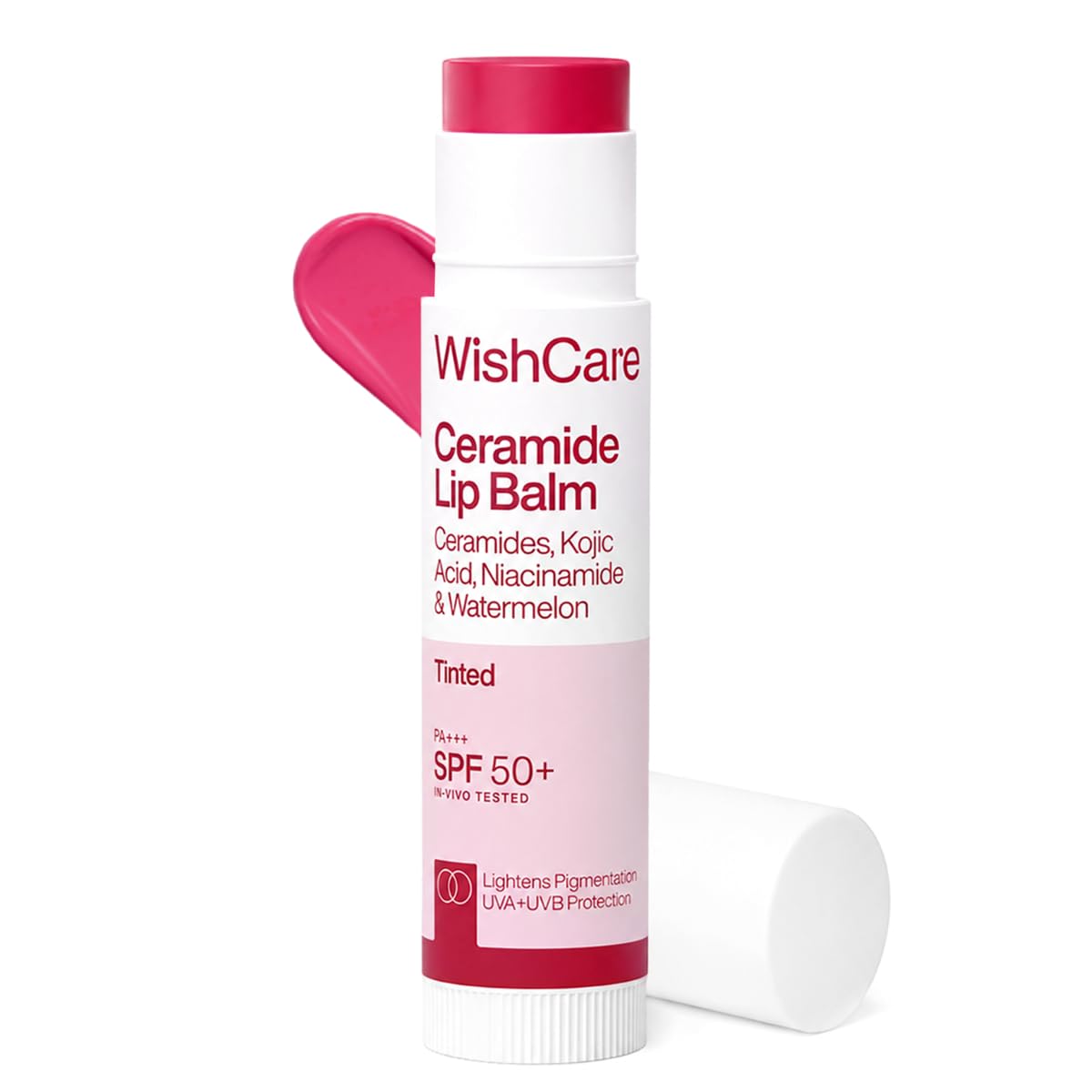WishCare Tinted Lip Balm SPF 50 PA++++ | Brightening Lip Balm for Dark Lips | In-Vivo Tested | Kojic Acid & Niacinamide | For Women | 5g (packaging may vary)