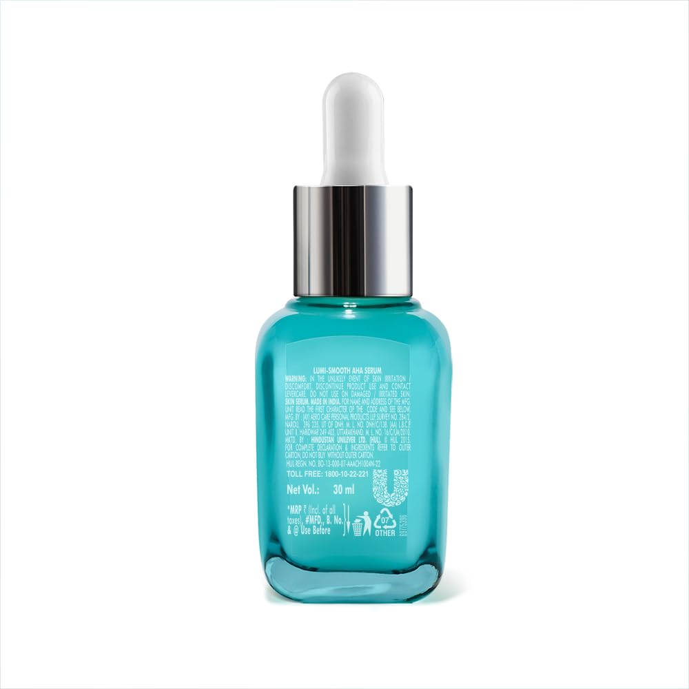 LAKMÉ 8% Aha-Bha-Pha+ Complex Lumi Smooth Serum For Luminous Skin & Improved, Smooth Skin Texture, 30Ml