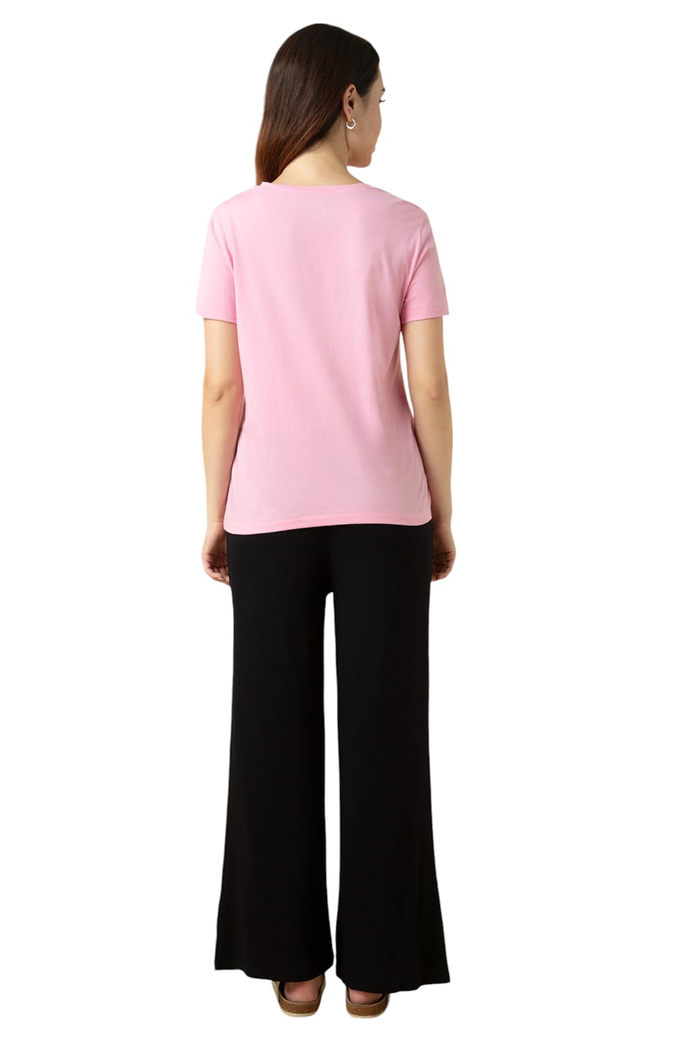 Van Heusen Women's Cotton Relaxed Fit Lounge T Shirt - Relax Fit, Round Neck, Short Sleeves