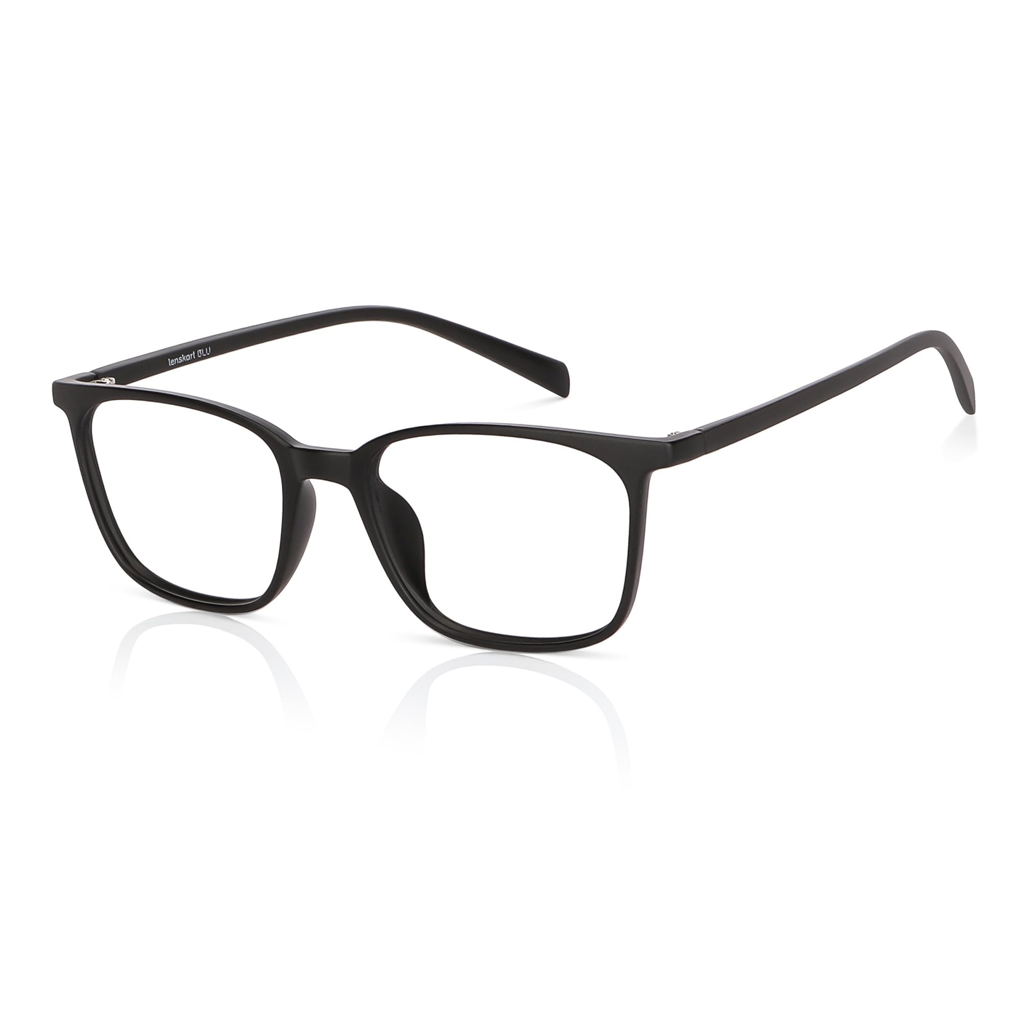 LENSKART BLU | Zero Power Blue Cut Computer Glasses | Anti Glare, Lightweight & Blocks Harmful Rays | UV Protection Specs | Men & Women | Medium | LB E13526