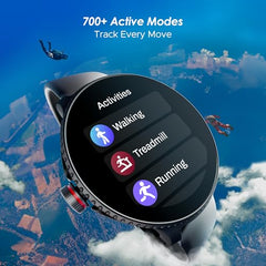 boAt Lunar Discovery w/ 1.39" (3.5 cm) HD Display, DIY Watch Face Studio, Bluetooth Calling, Emergency SOS, QR Tray, Smart Watch for Men & Women(Active Black)