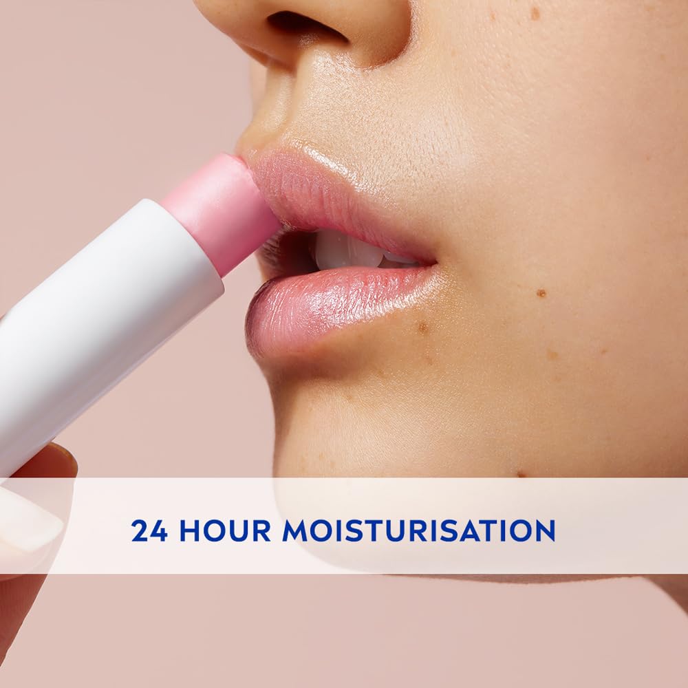 NIVEA Soft Rose Shine 4.8g Lip Balm | 24H Melt in Moisture Formula | Natural Oils | Glossy Finish,4.8 g (Pack of 1)