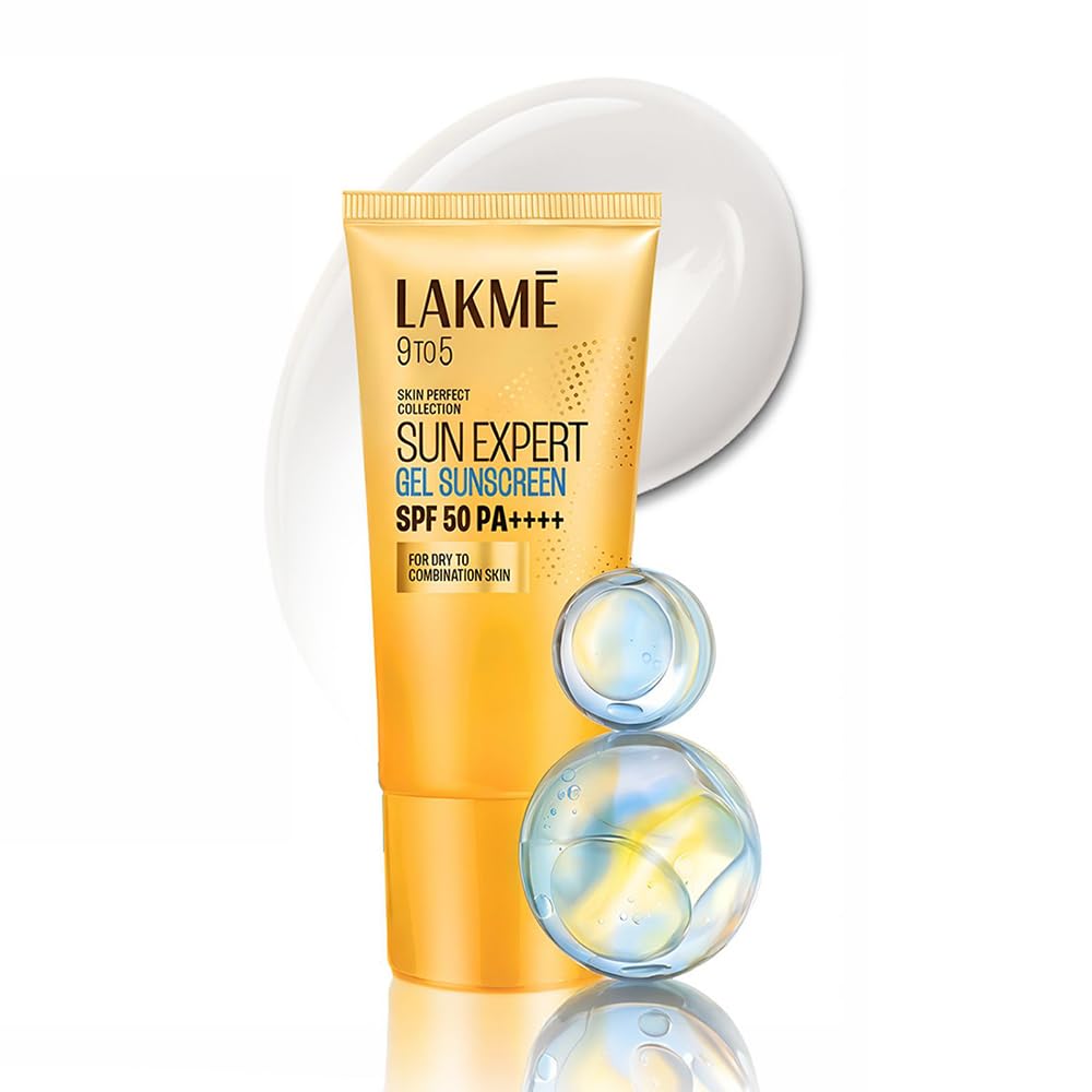 Lakmē Water Light Gel in-Vivo Tested SPF 50 PA++++ Sunscreen with Niacinamide for Oily Skin 50g