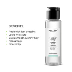 Classic Hair Serum with Grape Seed & Wheat Germ Oil for Smooth, Shiny Hair | Non-Sticky, Non-Greasy Formula | Hair Serum for Dry, Frizzy Hair