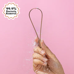 Perfora Copper Tongue Cleaner for Men and Women | For Fresh Breath & Bacteria Removal | Improved Taste Sense & Oral Hygiene | Easy to Use | 100% Pure Indian Copper Tongue Scraper To Prevent Bad Breath