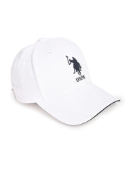U.S. POLO ASSN. Men's Cotton Hat (SS23USCAP1006_White_Free Size)
