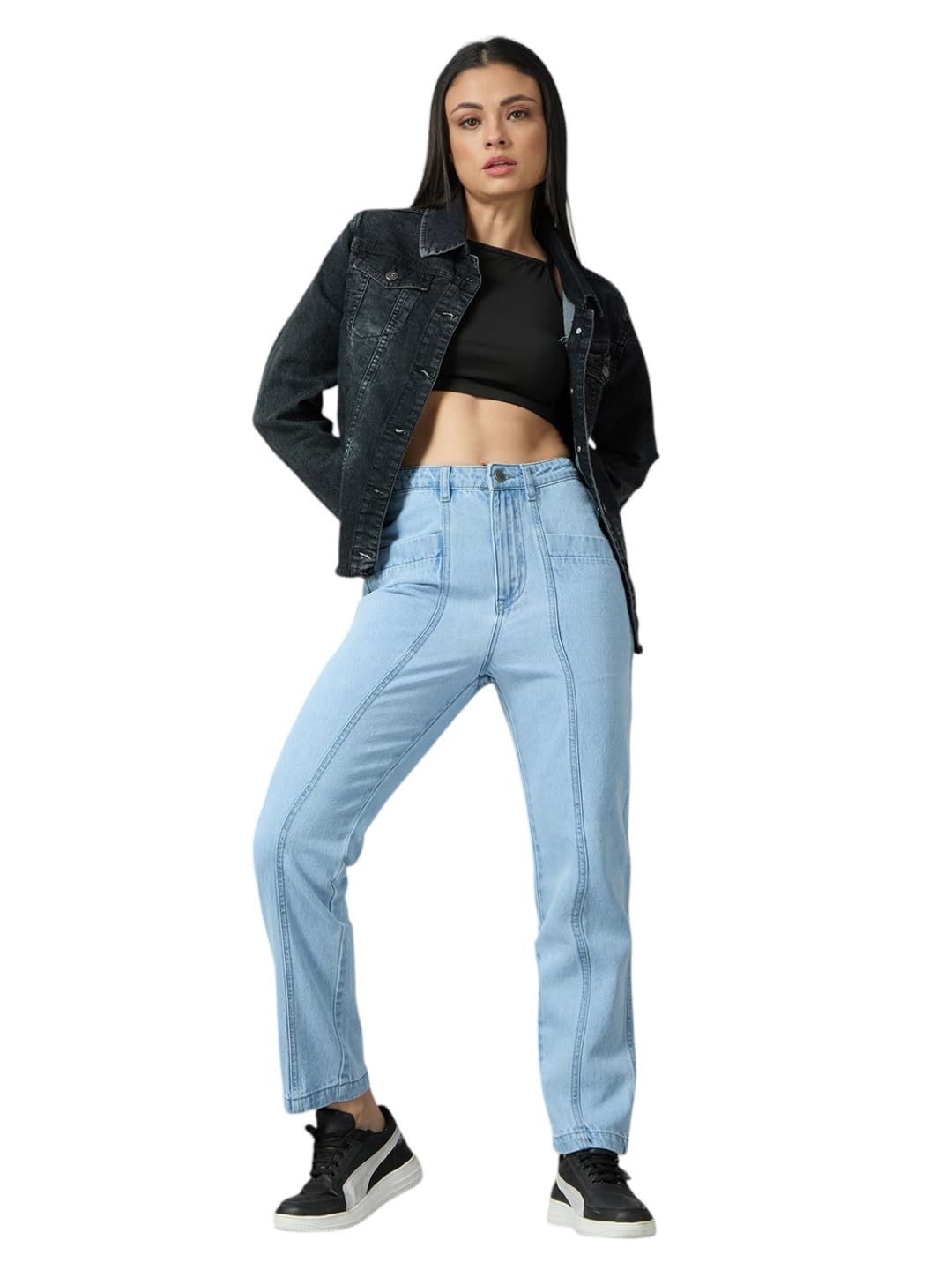 AKA CHIC High Rise Womens Regular Fit Jeans