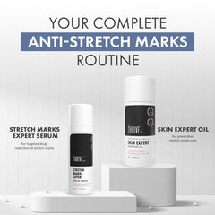 ThriveCo Stretch Marks Expert Serum Cream | Clinically Proven Treatment for New (red) & Old (white) Stretch Marks & Scars Removal | Infused with Collarev®, Striover™, Rosehip Oil & Squalane | For Women & Men | 30ml