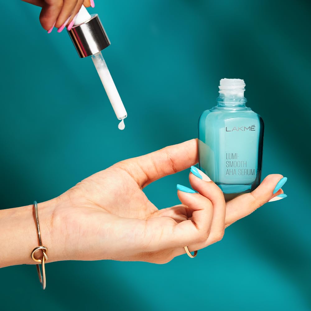 LAKMÉ 8% Aha-Bha-Pha+ Complex Lumi Smooth Serum For Luminous Skin & Improved, Smooth Skin Texture, 30Ml