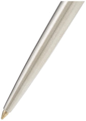 Parker Classic Stainless Steel Ballpoint Pen | Gold Trim | QuinkFlow Technology | Blue Ink, Fine Tip