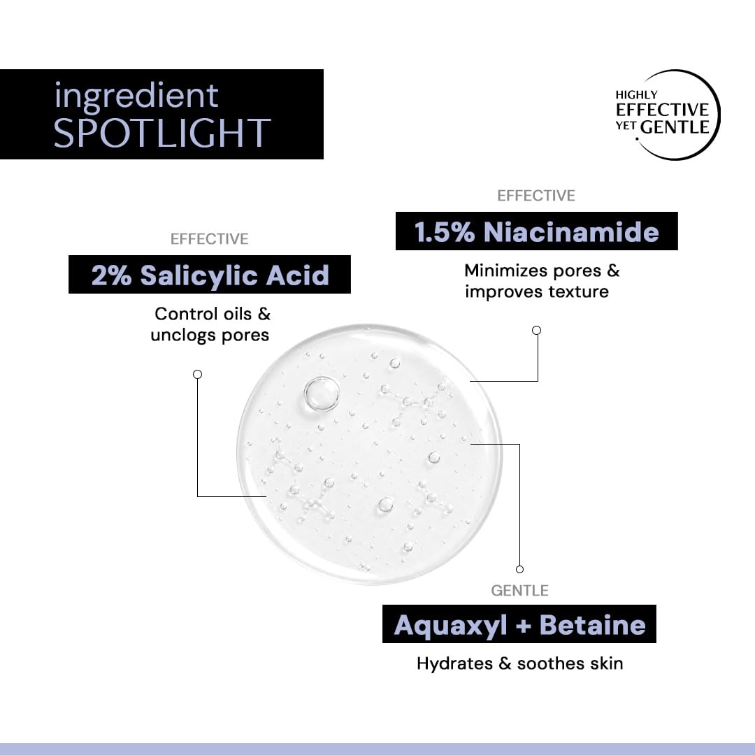 Deconstruct 2% Salicylic Acid Oil Control Face Wash with Niacinamide | For Oily, Combination, Normal Skin | Facewash for Men & Women | 100g