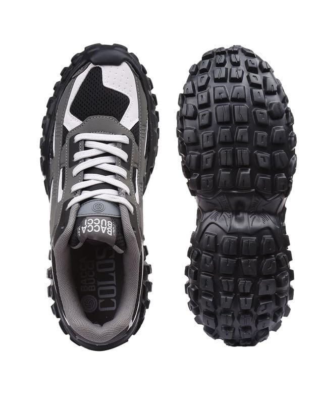 Bacca Bucci Colossus Men's Chunky All-Terrain Sneakers with Rugged Outsole & Ortholite Insole | Outdoor Trail Walking Shoes | Breathable Mesh & Synthetic Uppers