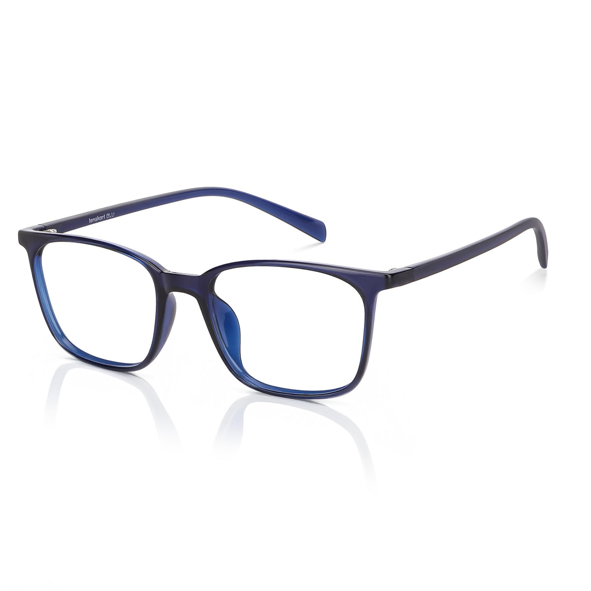 LENSKART BLU | Zero Power Blue Cut Computer Glasses | Gaming Glasses | Anti Glare, Lightweight & Blocks Harmful Rays | UV Protection Specs | Men & Women | Medium | LB E13526