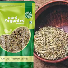 NutriOrganics Rosemary Dried Leaves - 100gm | Rosemary Leaves for hair growth & Food 100g