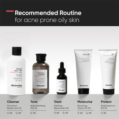 Minimalist Anti-Acne Salicylic Acid 2% Face Wash For Oily & Acne Prone Skin | With LHA for Pore Cleansing, Oil Control & Sebum Regulation | Sulfate-Free Formula with Zinc | 250 ml