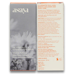 Asaya 15% Vitamin C Face Serum | Brightens Skin, Fades Dark Spots & Boosts Collagen | With Vitamin E for Hydration & Barrier Repair | 30ml