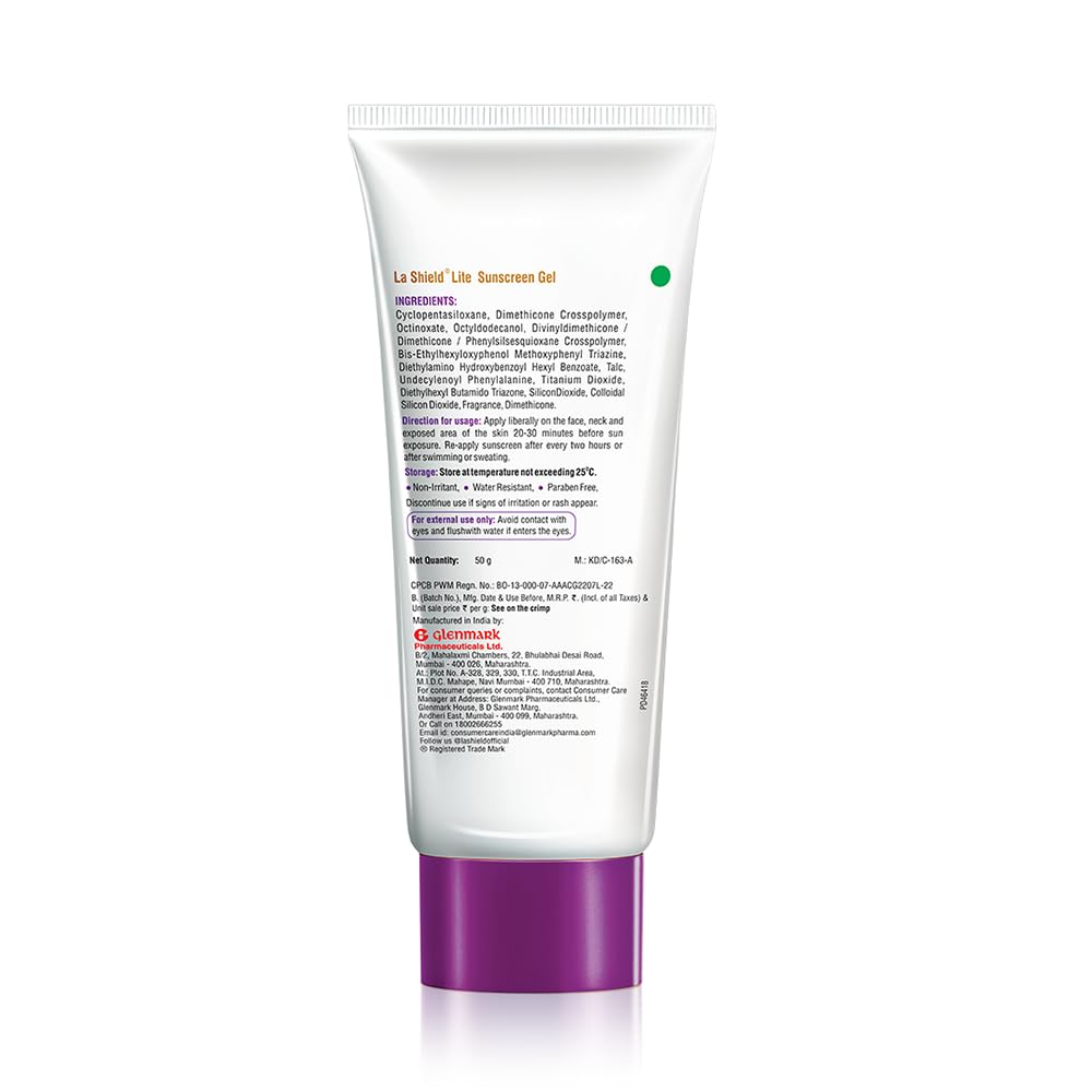 La Shield Lite SPF 50+ PA+++ Pure Mineral Sunscreen | Skin brightening in 3 Weeks | Lightweight | Broad spectrum | Oil-free | PA +++ | Dermatologist Prescribed | All Skin types | 50g