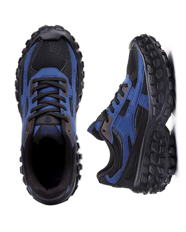 Bacca Bucci Colossus Men's Chunky All-Terrain Sneakers with Rugged Outsole & Ortholite Insole | Outdoor Trail Walking Shoes | Breathable Mesh & Synthetic Uppers