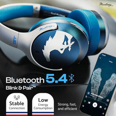 Boult GOBOULT (Formerly Mustang Q Over Ear Bluetooth Headphones 70H Playtime, 40mm Bass Drivers, Zen ENC Mic, Type-C Fast Charging, 4 EQ Modes, Bluetooth 5.4, AUX Option, IPX5 Wireless Headphones