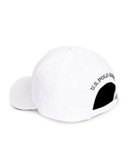 U.S. POLO ASSN. Men's Cotton Hat (SS23USCAP1006_White_Free Size)