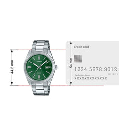 Casio Enticer Men Analog Green Dial Men MTP-1302PD-3AVEF (A2262)