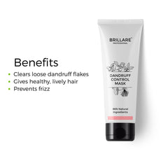 Brillare Professional Dandruff Control Mask With Salicylic Acid Hair Mask for Dandruff and Itchy Scalp | Relieves Scalp Irritation & Itchiness | Controls Oil & Sebum