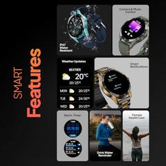 Fire-Boltt Talk Bluetooth Calling Smartwatch, 1.39" TFT Display with Dual Button, Hands On Voice Assistance, 120 Sports Modes, in Built Mic & Speaker (Talk, Black)