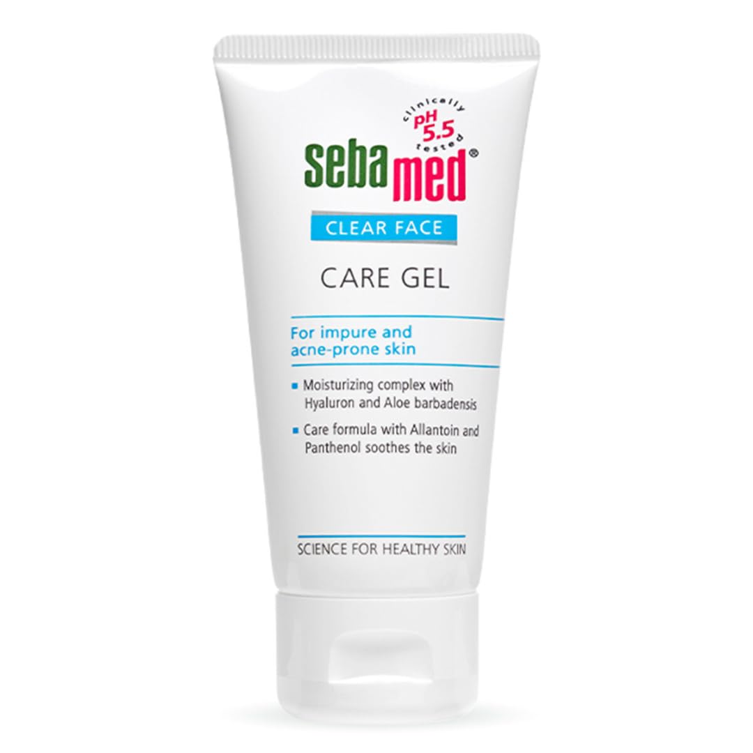 Sebamed Clear Face Care Gel 50 ml|pH 5.5 |Acne/ pimple prone skin|Hyaluronic acid & Aloe Vera|Water based Moisturiser | non sticky l Toxin free