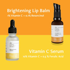 Deconstruct 10% Vitamin C Face Serum & 10% Niacinamide Face Serum Combo | Serum For Glowing Skin | Reduces Pigmentation, Dark Spots & Acne Marks | With 0.5% Ferulic Acid & 0.3% Alpha Arbutin