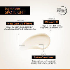 Deconstruct 5% Vitamin C Gel Sunscreen for Oily Skin SPF 50 PA++++ | Brightens Skin Tone | New Gen UV Filters | Lightweight & Non-greasy | In vivo tested | For Men & Women - 50g
