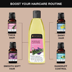 Soulflower Rosemary Hair Growth Oil, Hair Fall Control, Healthy Scalp, Strong Hair, Rosemary, Lavender, Castor|100% Pure, Natural, Organic, Clinically Proven for Hair Growth, 225ml