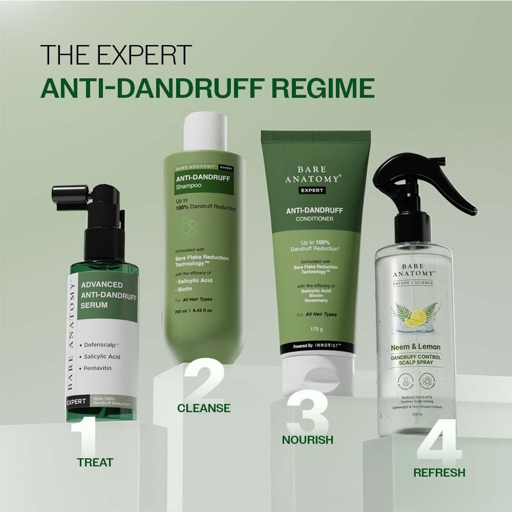 Bare Anatomy Anti-Dandruff Shampoo | Up To 100% Dandruff Reduction | 100 ml