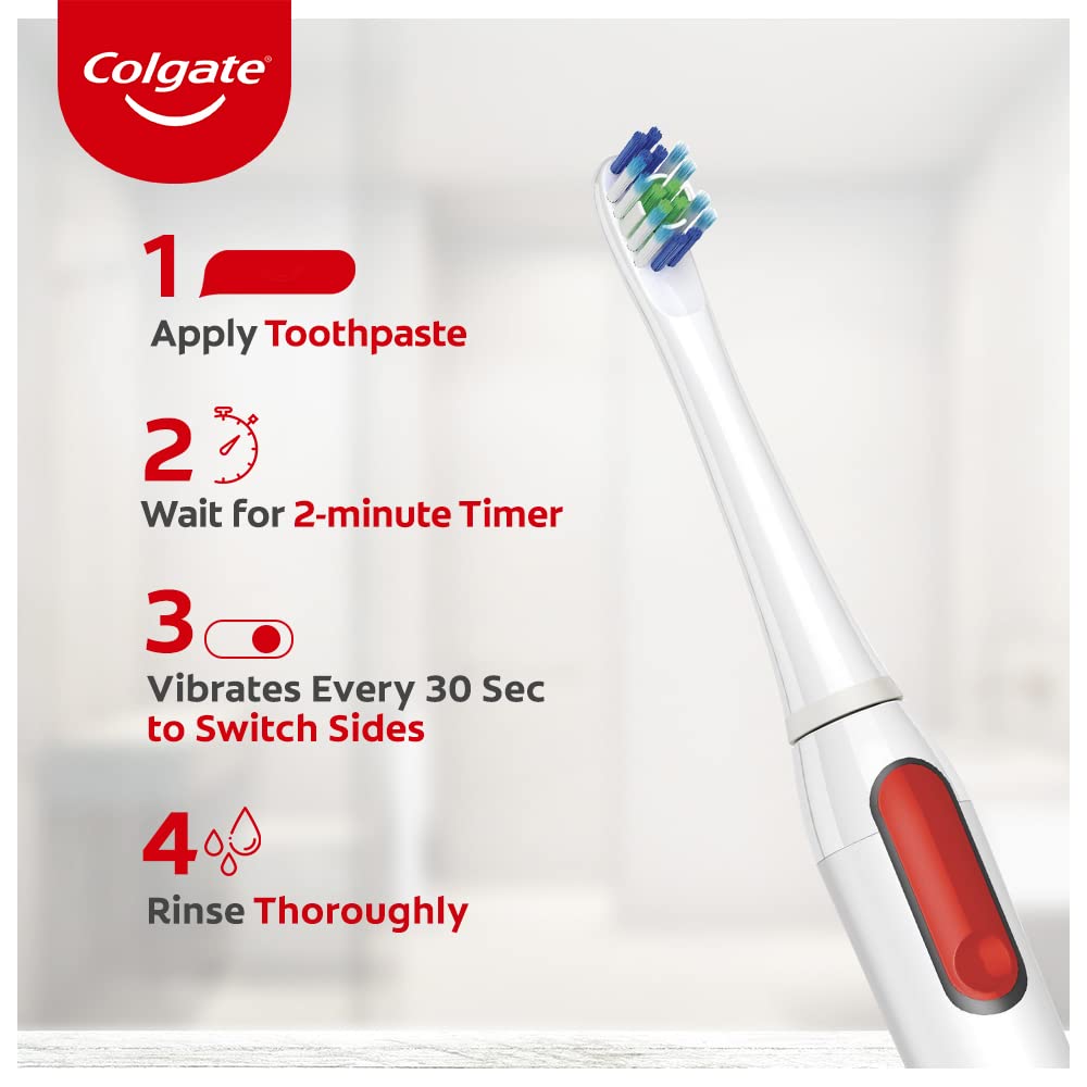 Colgate Proclinical 250R Deep Clean Rechargeable Sonic Toothbrush for adults, Electric Toothbrush with Soft Bristles, Healthier Gums in 4 Weeks (With Replaceable Brush Head, Charger included,White)