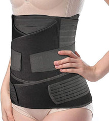 DOLTAS 3-in-1 Post Pregnancy Abdominal Belt for Women – C-Section Abdomen Belt & Belly Wrap for After Delivery Recovery – Adjustable Postpartum Belt, (Free Size) (BLACK)