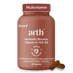 Arth Multivitamin Supplement | With Vitamins A, D3 & K2 | Daily Immunity & Bone Support | Enhances Energy, Skin & Eye Health | Complete Nutrient Balance for Overall Wellness | 30 Veg Capsules