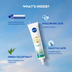 NIVEA Luminous Even Glow Oil Control Face Cream & Moisturiser Serum with Thiamidol (60X more effective than Vitamin C), Salicylic Acid, Hyaluronic Acid, Green Tree extracts for Dark Spots Reduction & Hydration| 10ml