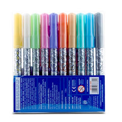 DOMS Metallist Series Metallic Brush Pen (10 Assorted Shades)