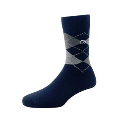 Peter England Men's Cotton Full Length Socks (Pack of 3) Dark Grey, Navy & Black