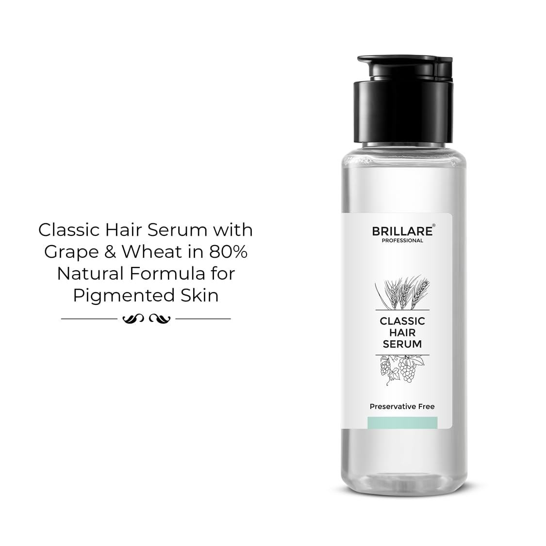 Classic Hair Serum with Grape Seed & Wheat Germ Oil for Smooth, Shiny Hair | Non-Sticky, Non-Greasy Formula | Hair Serum for Dry, Frizzy Hair