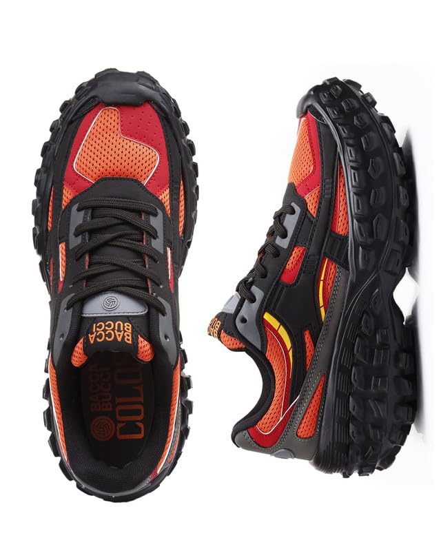Bacca Bucci Colossus Men's Chunky All-Terrain Sneakers with Rugged Outsole & Ortholite Insole | Outdoor Trail Walking Shoes | Breathable Mesh & Synthetic Uppers