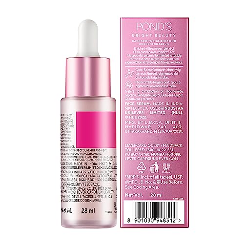 Pond’s Bright Beauty Anti-Pigmentation Serum for Flawless Radiance, 12% Gluta-Niacinamide Complex, Reduces Pigmentation, 28 ml - Beauty from POND'S - Shop in Sri Lanka at Arcade.lk